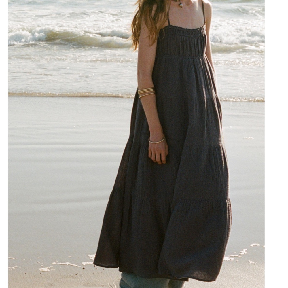 Gray Sleeveless Maxi Sundress